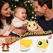 UTOPLIKEY Baby Toy for 3 4 5 6-12 Months Toddlers | Puffer Fish Wobble Toy with Soft Tinkling Sound | Newborn Infant Rattles | Baby Essentials Shower