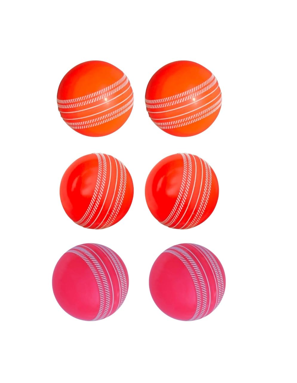 CRAZX I-10 PVC Cricket Soft Balls Recommended for Indoor/Outdoor Street, Beach & Cricket (Pack of 6)