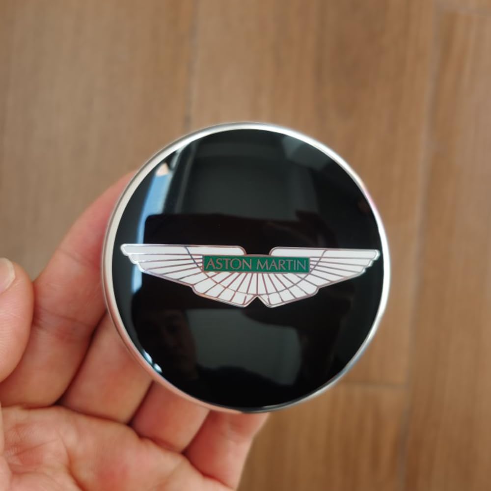 4pcs Car Hub Centre Caps for Aston Martin DB11 VANTAGE DB09 DBX DBS 69mm Waterproof Wheel Center Hub DustProof Rim Wheel Decoration Cover Emblem Sticker Accessories,Black