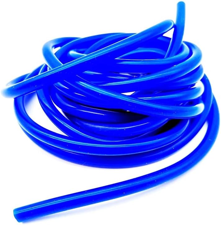 Autos Car 4mm Blue Silicone Vacuum Tube Hose Pipe Silicon Tubing 16.4ft 5 Meters