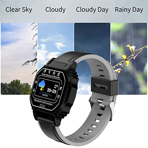 Bluetooth Call Smart Bracelet, Ipx67 Waterproof Screen-Touch Smart Watch, App Reminder/Heart Rate/Sleep Etc,Men Woman Sports Fitness Smartwatch Compatible With Android Ios Phones, Gray, 13X8X4Cm #TOP6