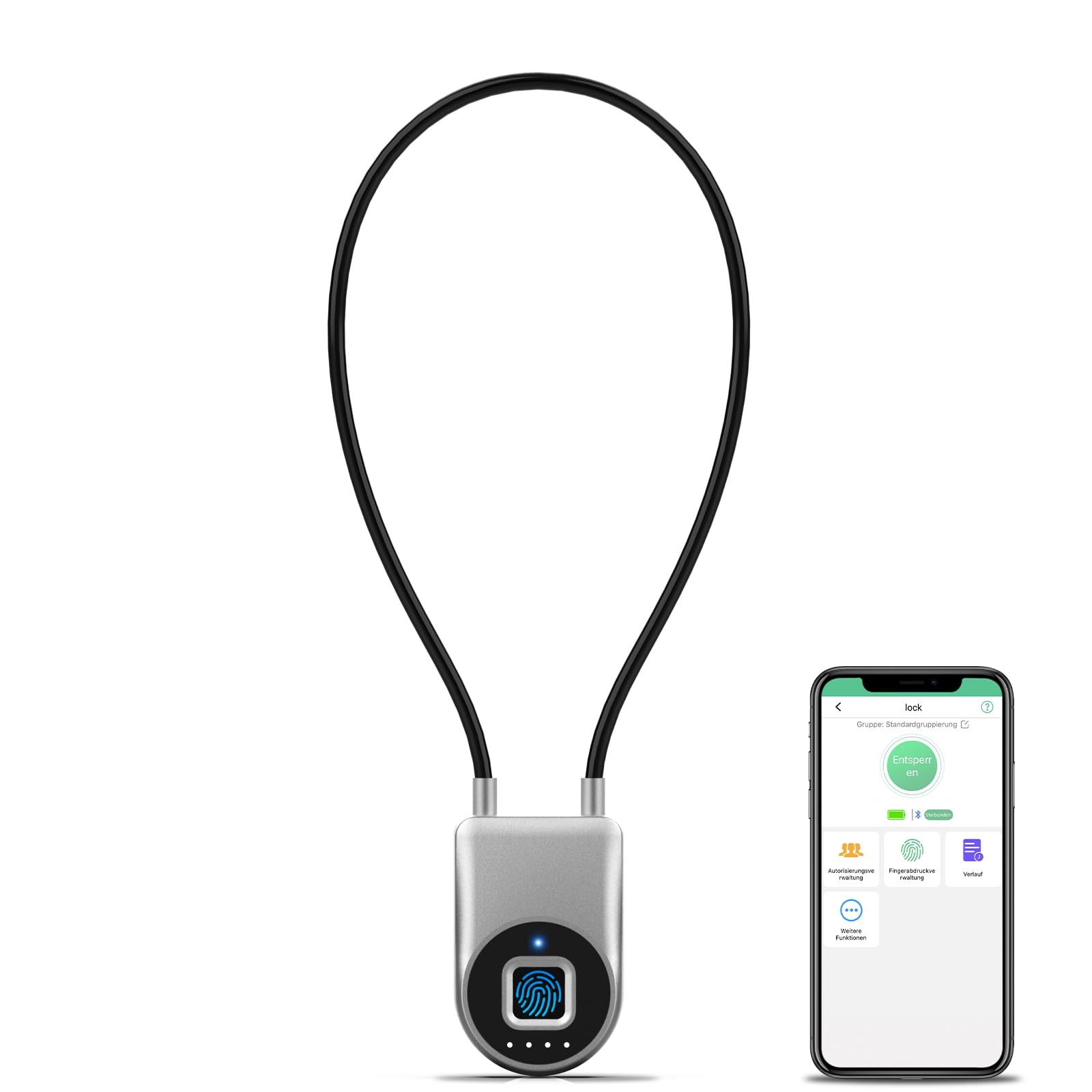 Eseesmart Lucchetto per impronte digitali, con impronta digitale Eseesmart Lucchetto per impronte digitali, con impronta digitale