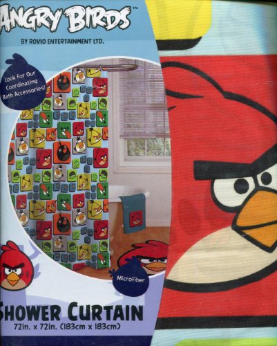Rovio Angry Birds Blocks Shower Curtain