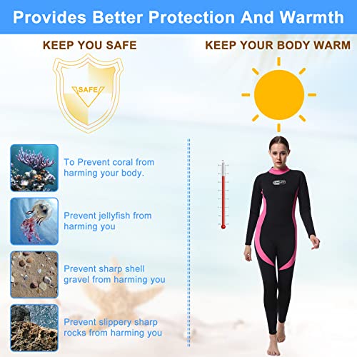 Wetsuits For Men Women, Mens Shorty/Full Body Diving Suit Wetsuit, 3Mm Neoprene Wetsuit Women Wet Suit Women's For Diving Snorkeling Swimming Surfing (Full Wetsuits Long Sleeves, Womens L) #TOP1