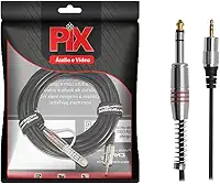 Performance Sound 018-8055 Cabo P2 + P10 Fitz - P2 Estereo + P10 Estereo Plug Metal, 5 M