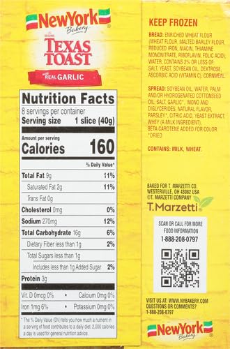 Marzetti Company New York Texas Garlic Toast 11 25 oz Frozen — view 12