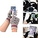 Jarseila Damen Mütze Schal und Handschuhe Set Winter Warme Bommel Beanie Wintermütze Touchscreen Handschuhe Lang Winterschal mit Fleecefutter Geschenk 2024 Beige
