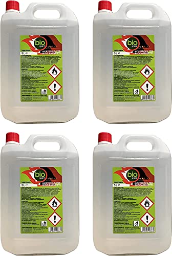 4x5 latte Bioetanolo combustibile stufe Bio Sprint 5 lt 99,9% inodore no fumo naturale no zolfo