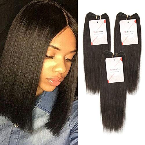 Straight Hair Bundles Peruvian 7A Human Virgin Hair Unprocessed Human Natural Hair Extensions 3 Bundles Natural color (10"10"10")
