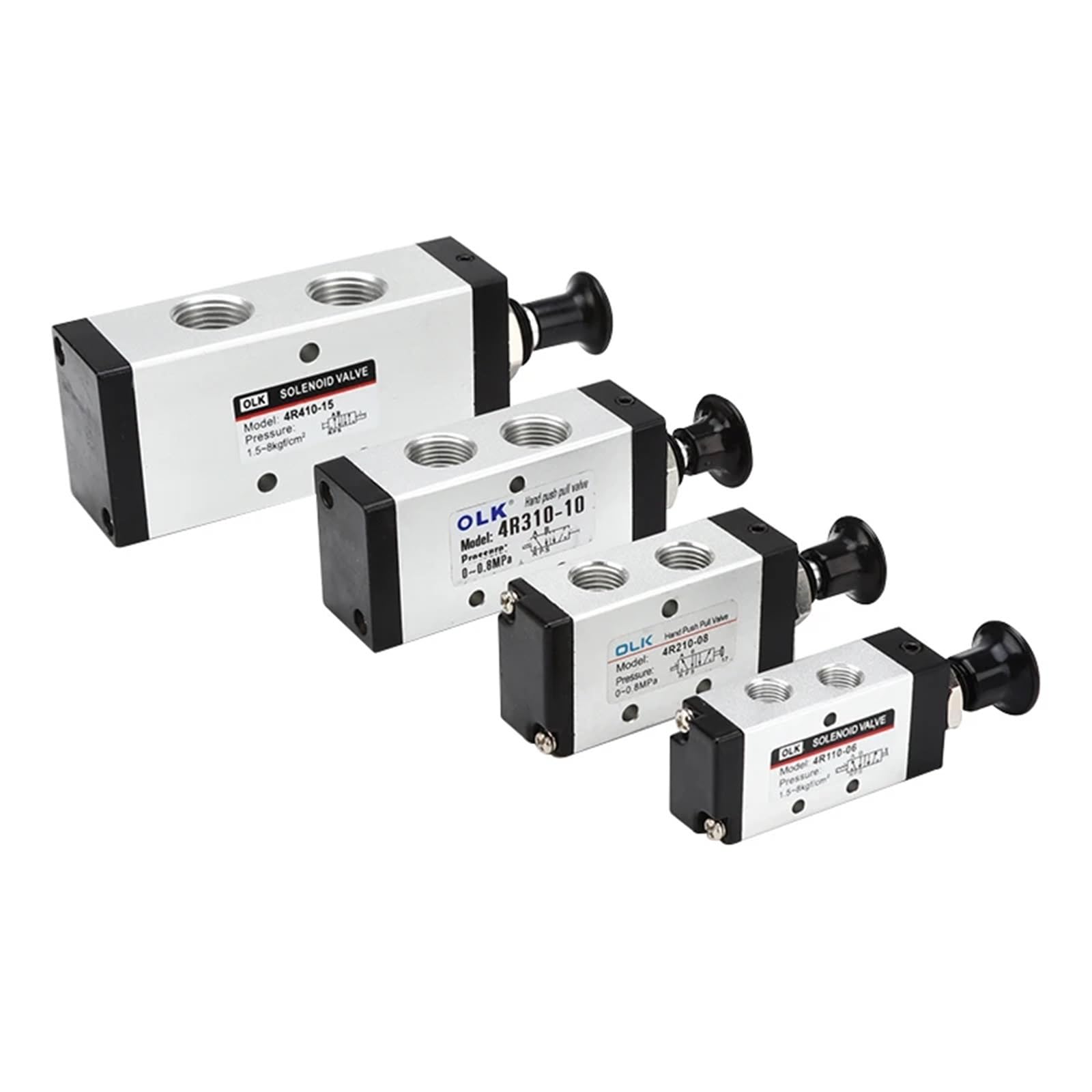 Vanne de commande pneumatique 4R210-08 1/4 à commutation fluide sans fuite d'air