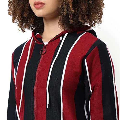 Image of PINACOLADA Women Cotton Zipper Sweatshirt Relaxed Fit for Casual Wear | Full Sleeves | Stylish Sweatshirt Crafted with Comfort Fit and High Performance for Everyday Wear