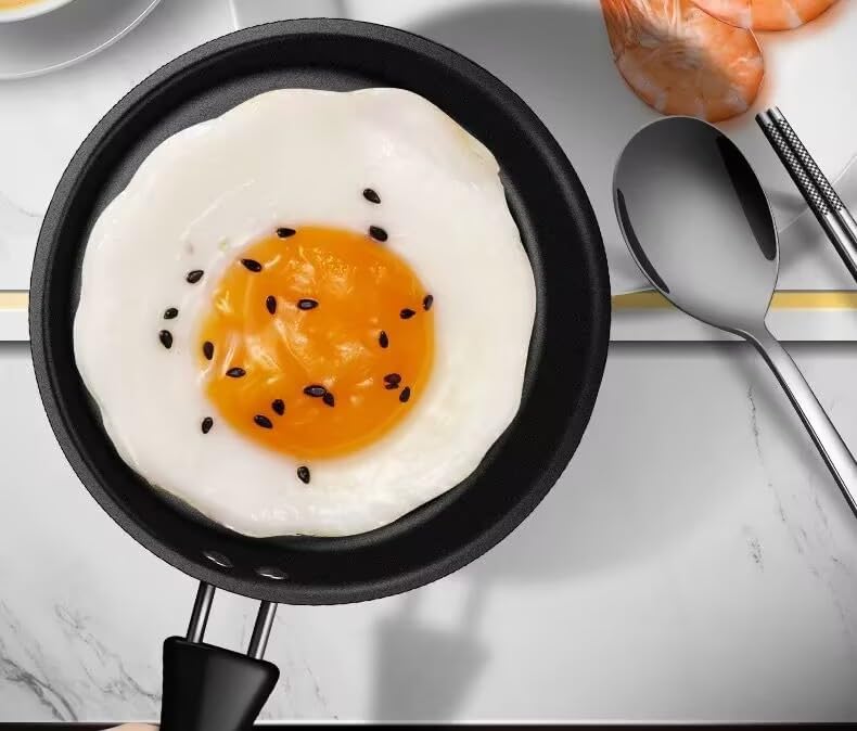 Mini Nonstick Egg Frying Pan, 4.72 Inch Round Skillet, Dishwasher Safe - Image 4