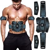 Duang Electroestimulador Muscular Abdominales AbS Muscle Stimulator USB Recargable Ultimate Stimulator 10PCS Gel Training Pads Equipo de Reemplazo para Damas Mens