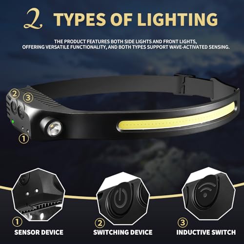 Faros delanteros con sensor de movimiento y carga USB-C para iluminación total 4