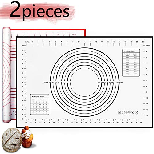 Large Silicone Baking Mats Non Stick, BPA Free Pastry Mat for Rolling Dough