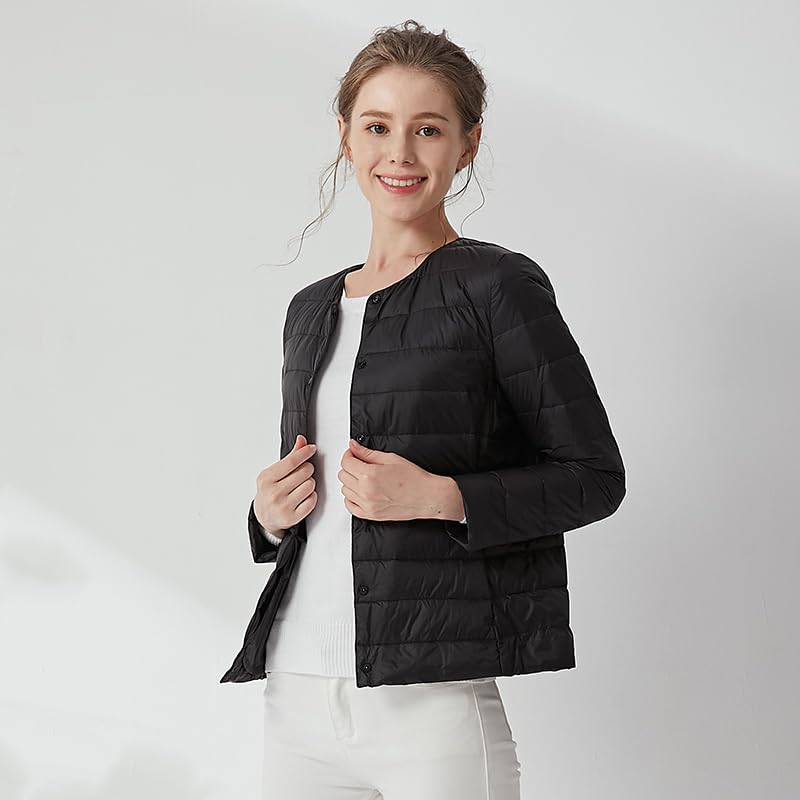Women's Slim Fit Portable Down Jackets 90% Duck Down Crewneck Lightweight Down Jackets2