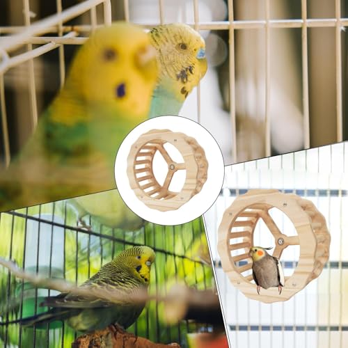 Accessoires de cage pour perroquet avec roue d'exercice