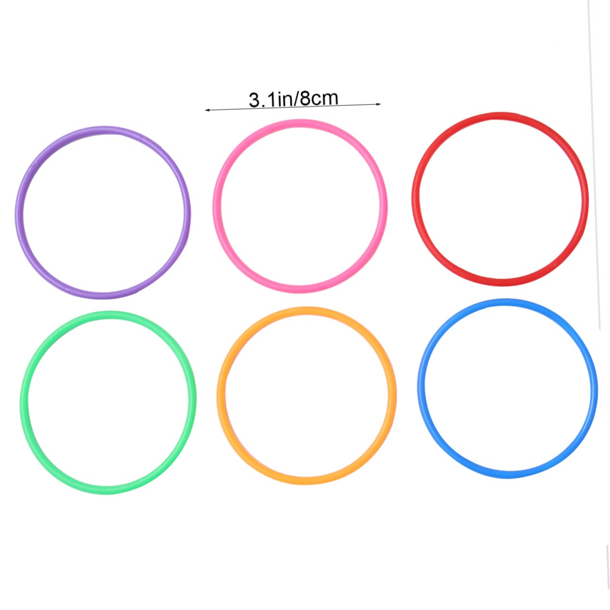 HEMOTON Plastic Ring Toys 18pcs Toss Rings Set for Boys and Girls Outdoor Random