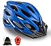 Shinmax Casco Bicicleta Adulto con Luz LED Certificado CE Casco de Bicicleta con Visera Extraíble Casco MTB Hombre Mujer Casco Bici Casco Ciclismo para Montaña Casco para Bicicleta Ajustable 57-62cm