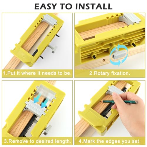 Door Hinge Jig, Door Hinge Router Template Fit 3”to 5” Length and 1/4” Or 5/8” Thickness, Doo r Hing e Installation Kit Doo r Hing e Slotting Mortiser Tool(Color:Green)