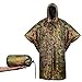 Camo Rain Ponchos for Adults: Durable Rain Gear, Lightweight, Made of Ripstop Nylon with Adjustable Hood, Perfect Rain Poncho for Hiking & Camping