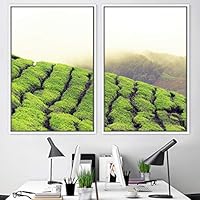 2 Piece Framed Canvas Wall Art Greenlands Canvas Prints Home Artwork Decoration for Living Room,Bedroom - 16