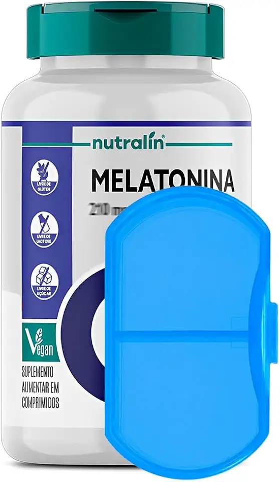 M.elatonina 0.21mg, Nutralín 60 Comprimidos + Porta Cápsulas