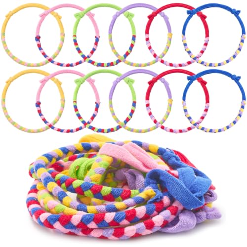 Image of Henoyso 12 Pack Sensory Chew Necklaces Kids Soft Terry Cloth Oral Motor Teething Toys for Boys Girls, Reusable Chewy Jewelry for Focusing & Calming(Twist Style,Bright Color)