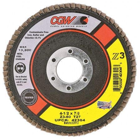Flap Disc, 60 Grit, Poly-Cotton, Min. Qty 10 (10 pieces)