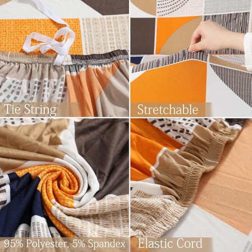 Image of Digital Print Sofa Cover Fully Covered 5 Seater Sofa Cover Non-Slip Sticky Elastic Stretchable Sofa Set Slipcover, 5 Seater (3+1+1) (Multicolor)