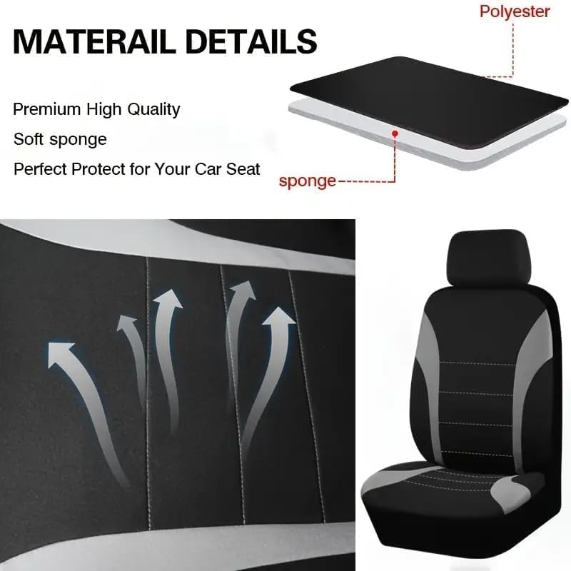 Fundas Asientos Delanteros Coche, para Renault Kangoo II 2007-2021 Cómodo Protector Cubreasientos Fundas de Asiento Delantero Interior Accesorios,C