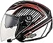 Casco Moto Jet, Mezzo Casco Moto Bluetooth Con Doppia Visiera Parasole, Scooter Omologato ECE Chopper Skateboard Ciclismo Gioventù Uomo Donna Casco Sportivo E,XXL