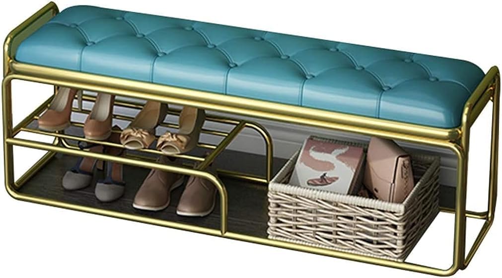Armoire à chaussures domestique compacte avec banc de rangement intégré