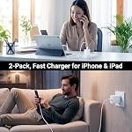 IPhone 17 16 15 Chargeur rapide, 20W USB C Bloc de charge pour iPhone 17 Pro Max/17 Air/16 Pro/15 Plus, iPad 12/11 inch/Mini/6 Gen,Adaptateur mural de puissance Cube Brick/6ft Câble de type C à C long