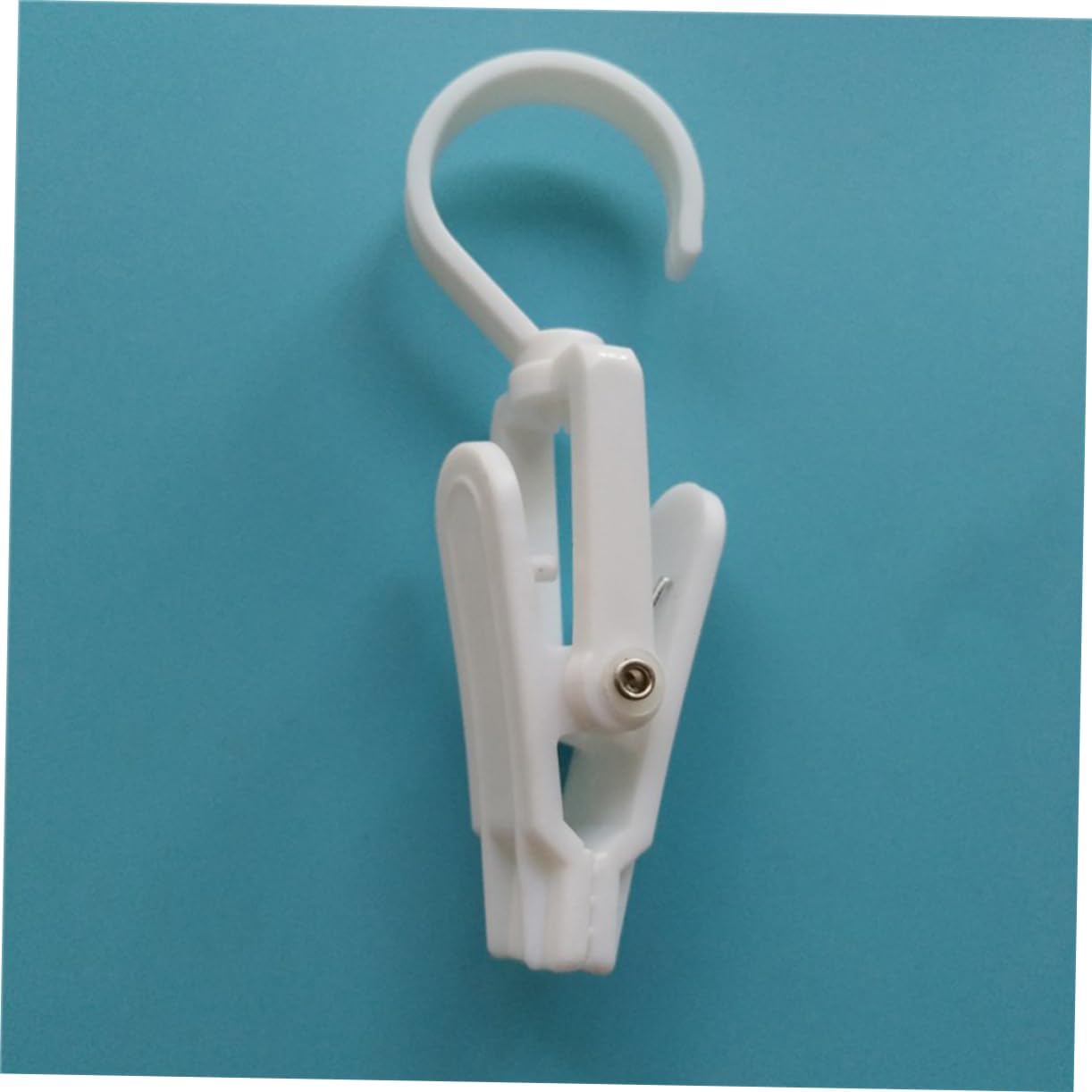 20pcs Stable Material Plastic Clips White Shower Curtain Hooks Easy Install Curtain Hanger