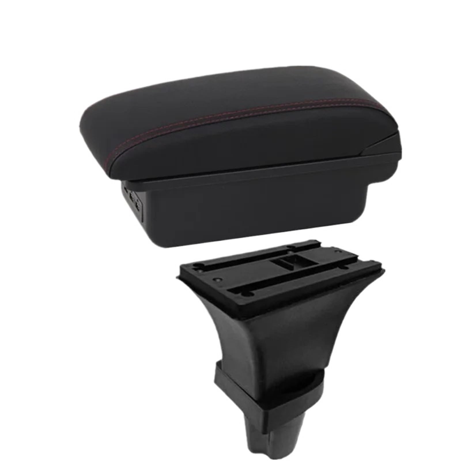 NOKRGQW Car Armrest Box For Kia Picanto Morning Car Armrest Box Central Storage Interior Dedicated Retrofit Accessories(B1 red line 3USB)
