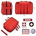 Jueachy First Aid Pouch: Molle Tactical Medical Pouch IFAK Pouch EMT Large Capacity Include Flag & Cross Patch Red