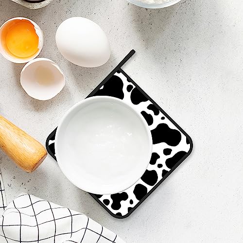 Gearsly GLY-LST02 Pot Holder Set Of 2,Cow Animal Print Kitchen Heat Resistant Potholder thumb #3