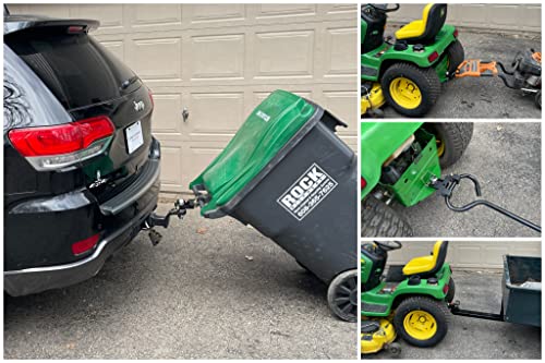 American-Made Premium Combo Hitch, Haul Pin Hitch, Handled Lawn, and Garden Equipment, or Wheeled Garbage Cans - by Garbage Commander