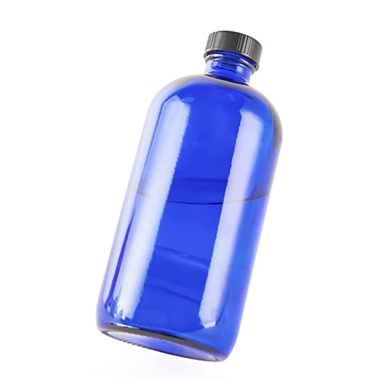 Healeved Nachfüllbare Glas Sprühflasche 500ml Blau Leichte Reise Düse mit 2 Deckeln