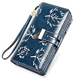 HUANLANG Women Wallets Large Ladies Leather Wallet with Coin Pocket RFID Wallet Organizer for Women...