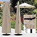 Produktbild ABCCANOPY Schutzhülle für 230cm bis 340cm Sonnenschirm/Marktschirm Wasserdichte Outdoor-Sonnenschirm-Abdeckung mit Reißverschluss und Stange, groß, Khaki