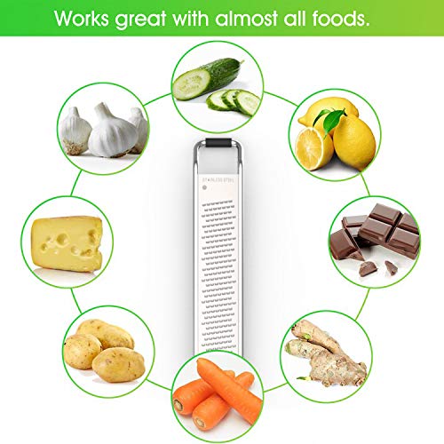 Cheese Grater And Citrus Lemon Zester For Kitchen, Sharp Stainless Steel Blade Graters For Kitchen Parmesan Cheese Nutmeg Chocolate Coconut Ginger Garlic Citrus Fruits And More, Dishwasher Safe #TOP2