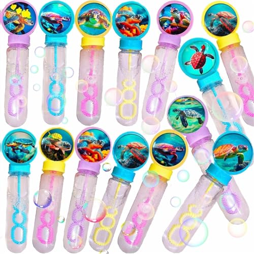 12 Packs Mini Bubbles Turtle Wands Birthday Party Supply Favors, Summer School Classroom Students Prizes