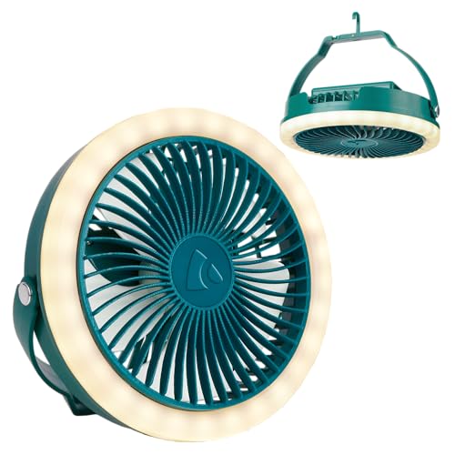 Coghlan's Portable Camping Fan with LED Light – Battery-Powered, Compact Design, Quiet Operation, USB Rechargeable for T - Detailed View