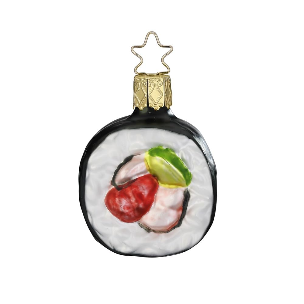 Inge-glas Futo Maki 5,5 cm déco de Noël sushi originale pour arbre festif