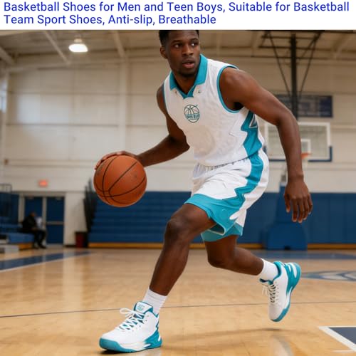 Image of Beita Mens Basketball Shoes High Upper Breathable Sports Shoes Anti Slip