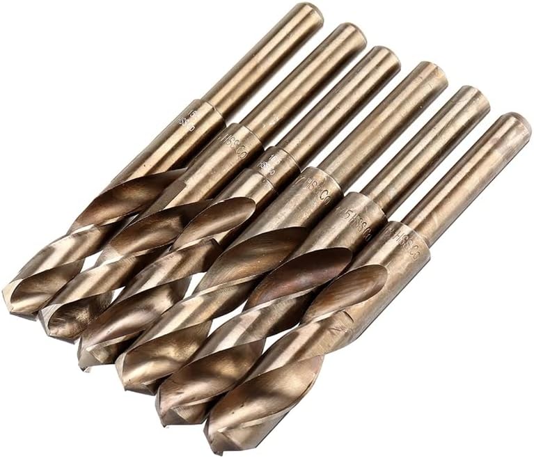 NUSHKI M35 HSS-Co Cobalt Twist Drill Bit 1/2 Inch Reduced Shank Drill Bit For Metal Stainless Steel Drilling,29mm