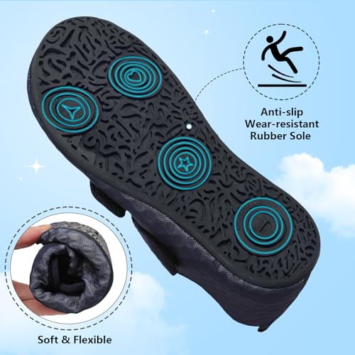 BARERUN Water Shoes for Women Men Barefoot Beach Swim Aqua Socks Summer Wide Slides Sandals Quick Dry Pool River Sea Sock Shoes Non-Slip Indoor/Outdoor Darkblue 8.5-9/7-7.5 by BARERUN - Used condition - Image 5
