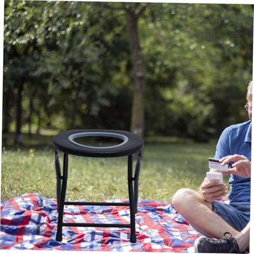 Chaise percée d'extérieur pliable en acier robuste pour camping